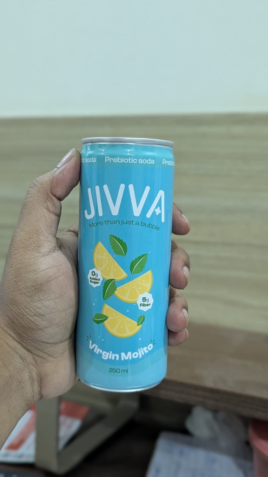 Customer photo from a JIVVA prebiotic soda review