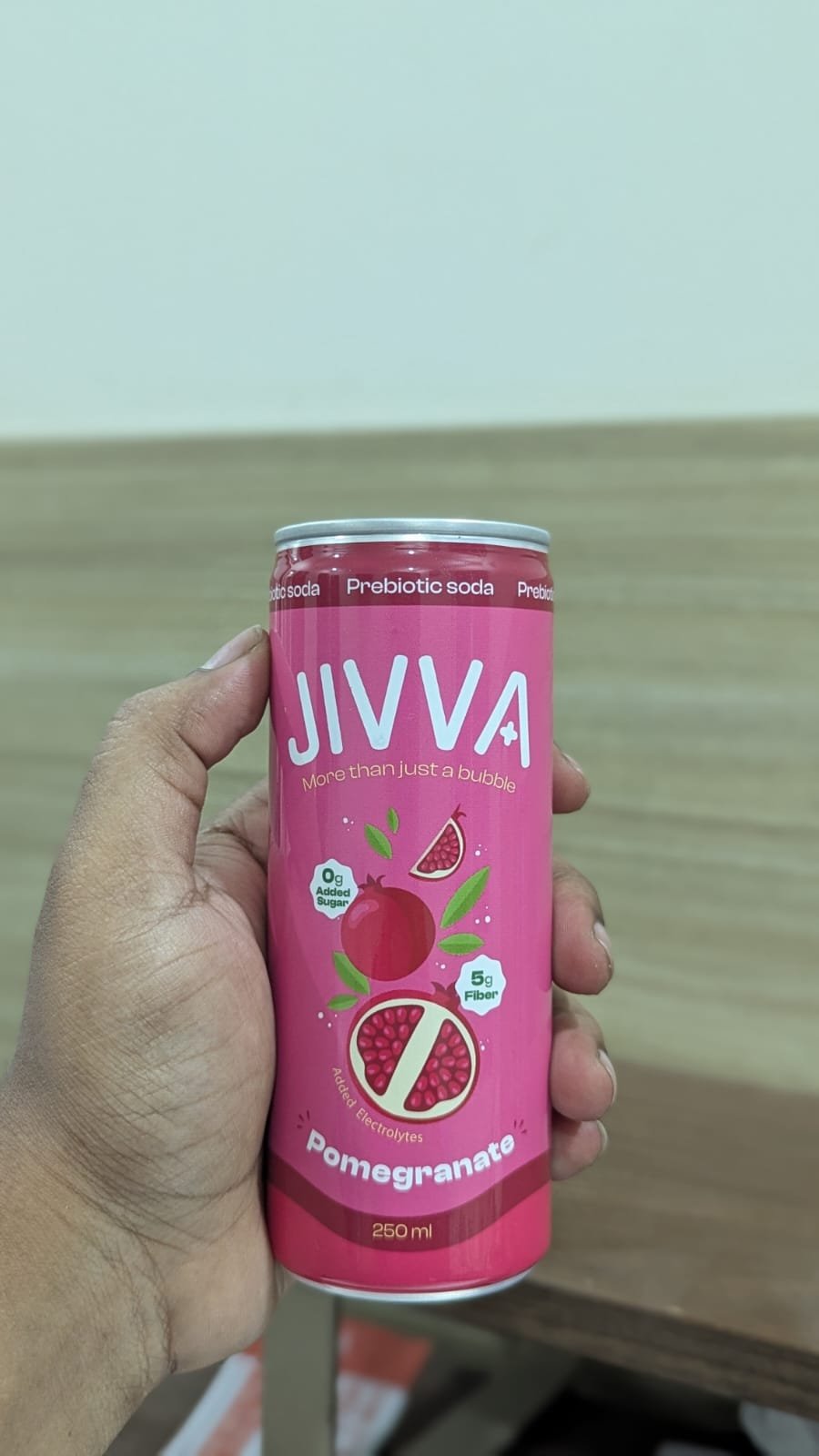 Customer photo from a JIVVA prebiotic soda review